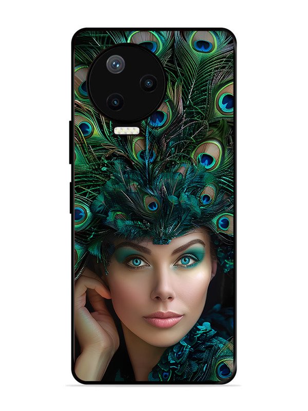 Infinix Note 12 Pro 4G Girl with peacock feather Crown