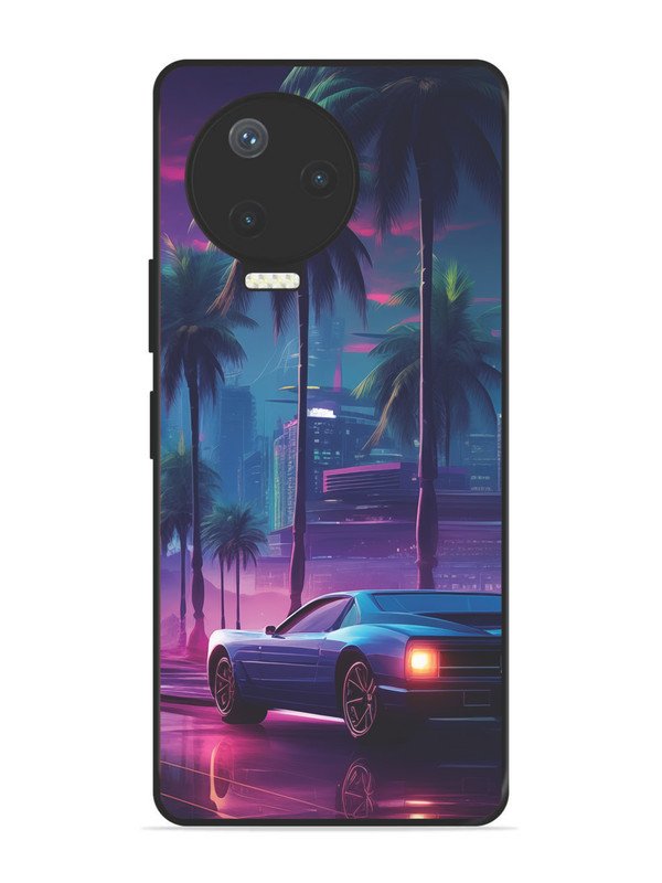 Infinix Note 12 Pro 4G sunset-sports-car-city-palm-trees