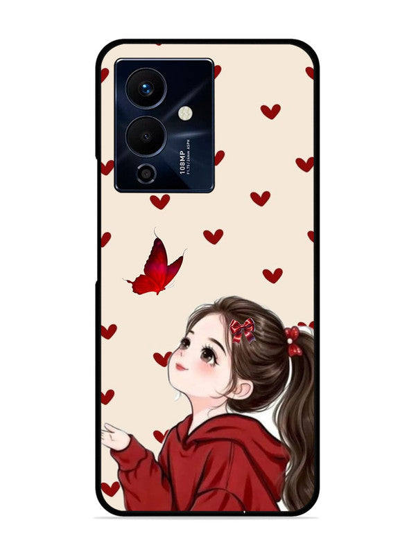 Infinix Note 12 Pro 5G Beautiful girl with red butterfly