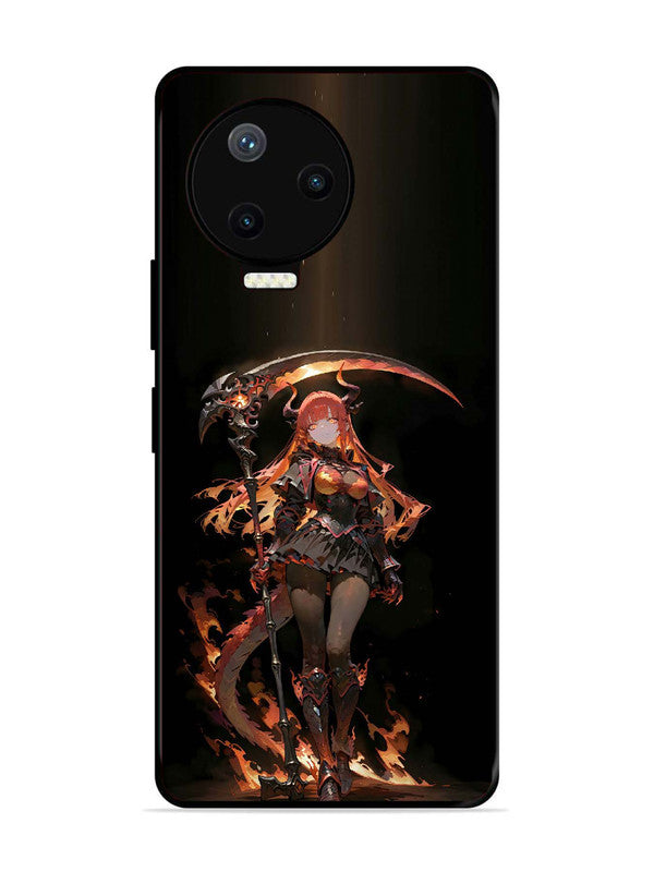 Infinix Note 12 Pro 4G anime-girl-sycthe-red-hair-horn
