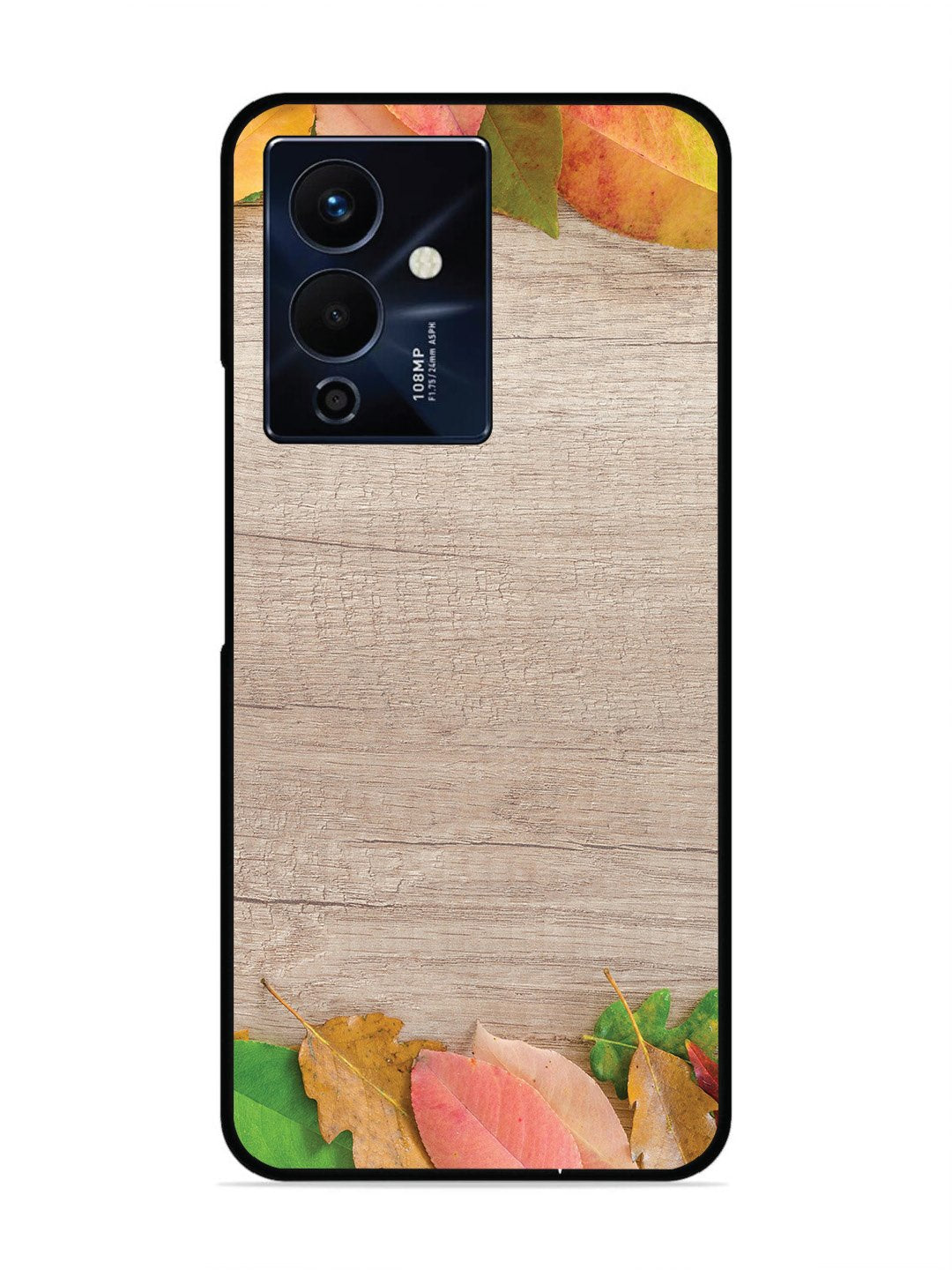Infinix Note 12 Pro 5G Autumn Leafs On Wooden Table
