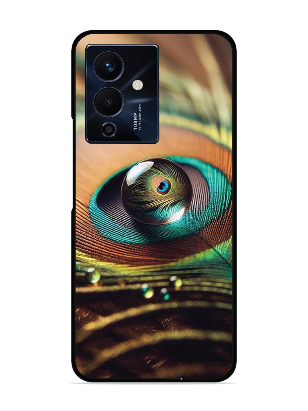 Infinix Note 12 Pro 5G Water Drop On Peacock Feather