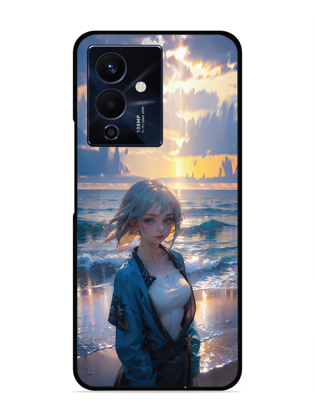 Infinix Note 12 Pro 5G Anime Girl Beach Ocean Waves
