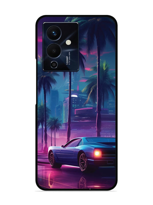 Infinix Note 12 Pro 5G sunset-sports-car-city-palm-trees