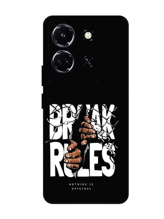 infinix note 30 5g Break Rules Gritty Typography Art