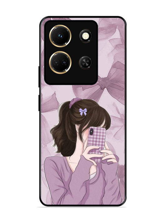 Infinix Note 30 5G Pinky Girl taking selfie