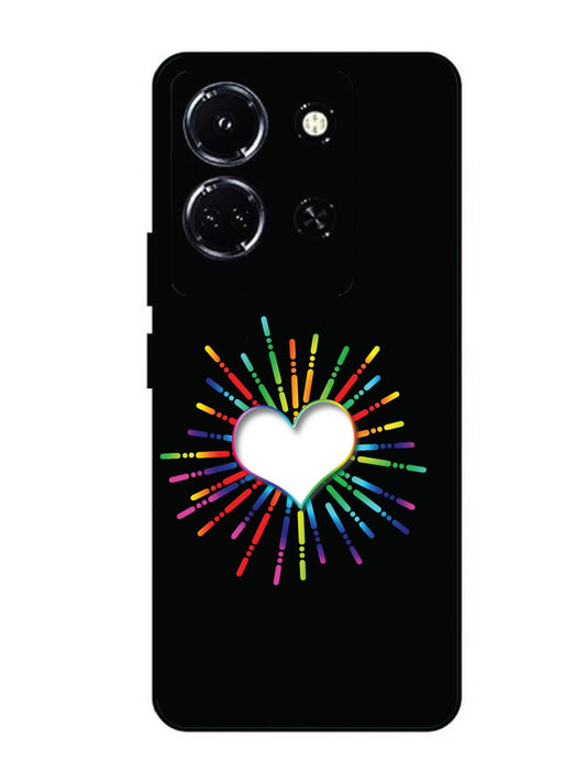 infinix note 30 5g Colourful Heart on Black