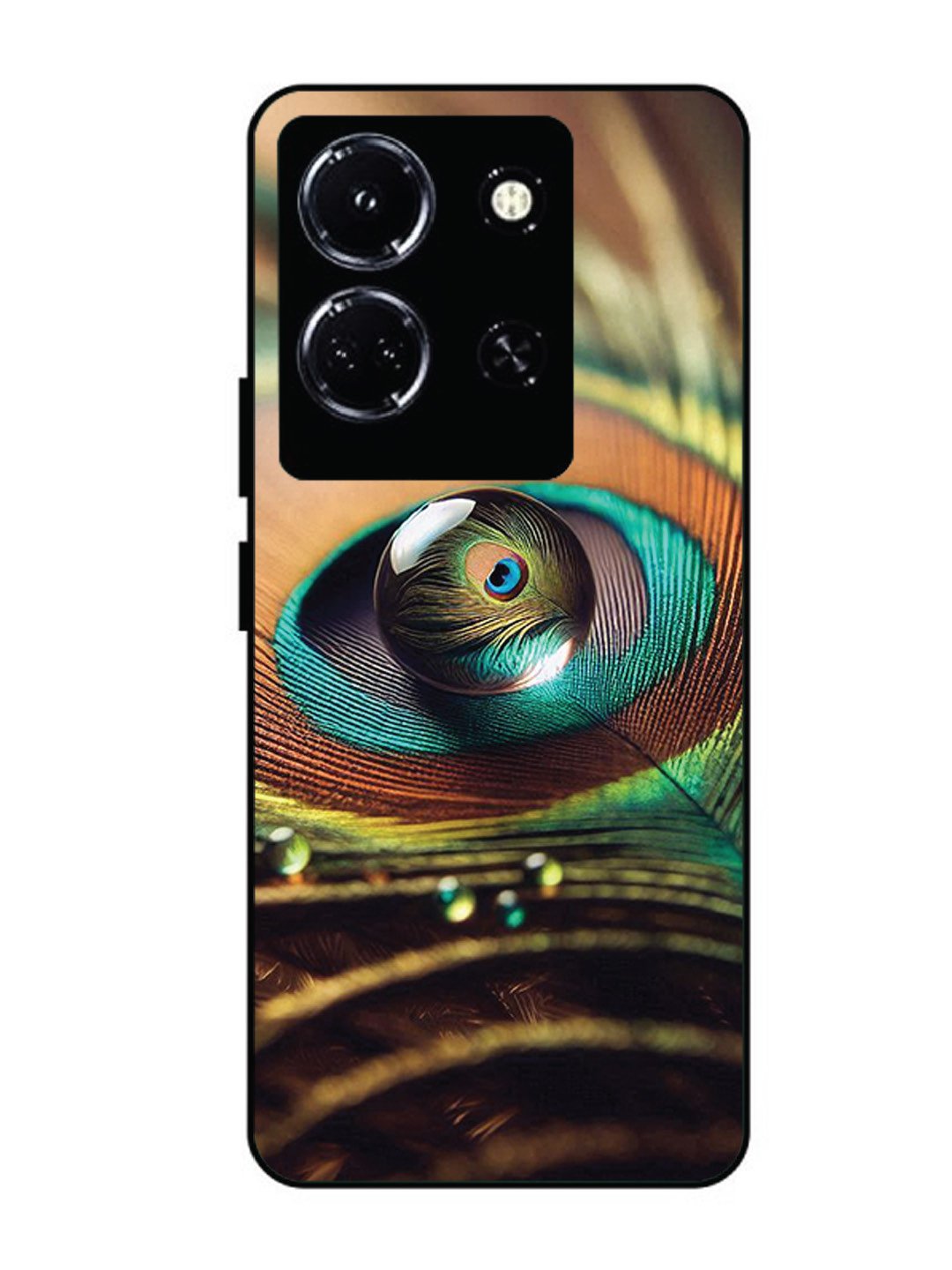 infinix note 30 5g Water Drop On Peacock Feather