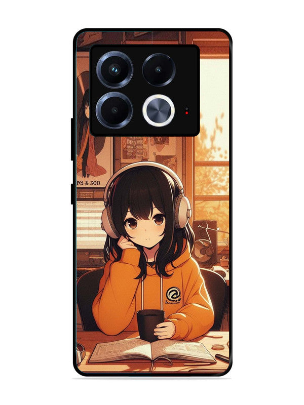 Infinix Note 40 5G Cute Girl listening Music