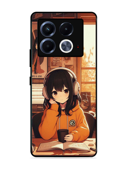 Infinix Note 40 5G Cute Girl listening Music