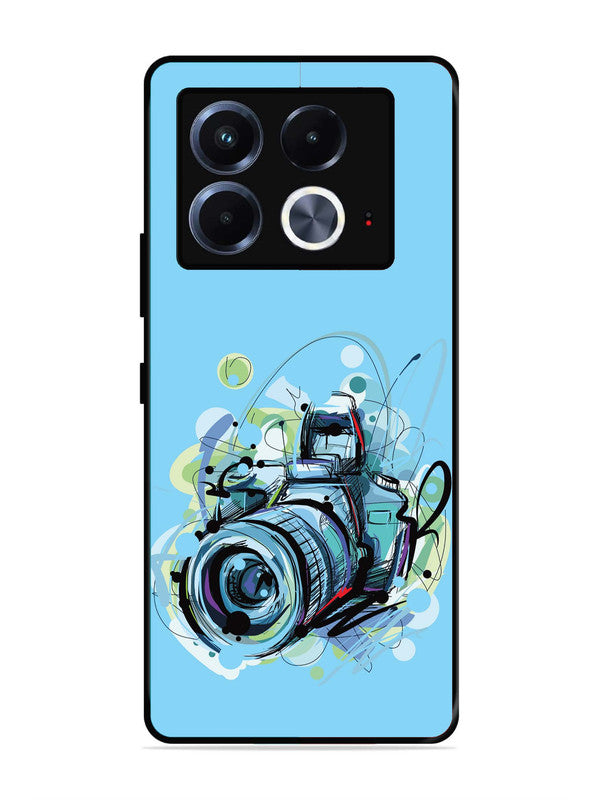 Infinix Note 40 5G Camera Blue Background