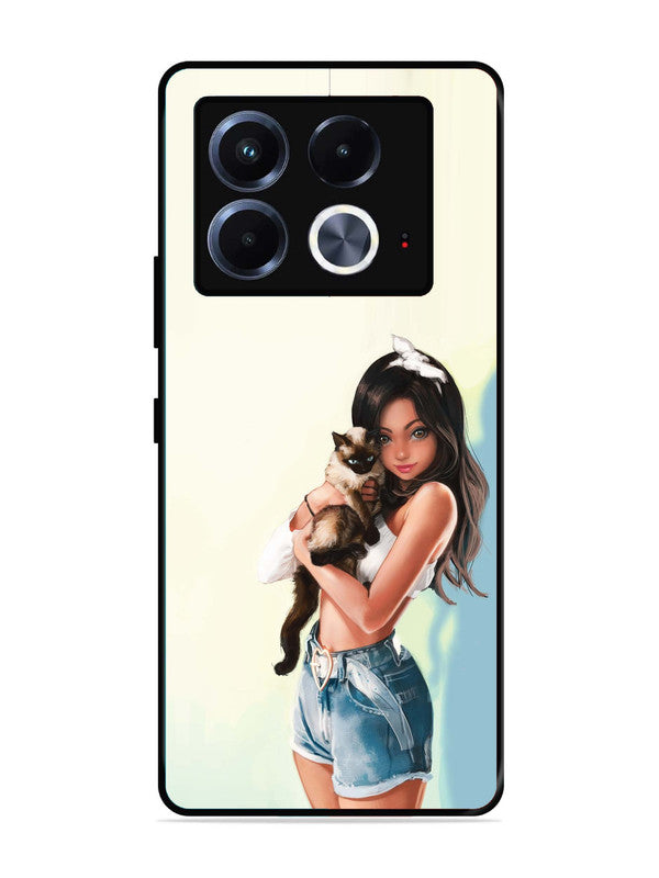 Infinix Note 40 5G Cute Girl with Cat