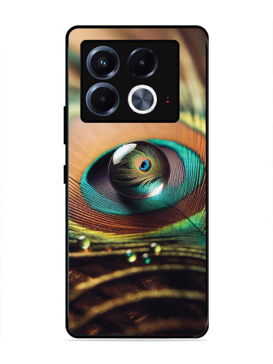 Infinix Note 40 5G Water Drop On Peacock Feather