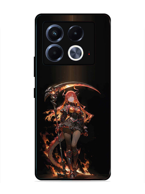 Infinix Note 40 5G anime-girl-sycthe-red-hair-horn