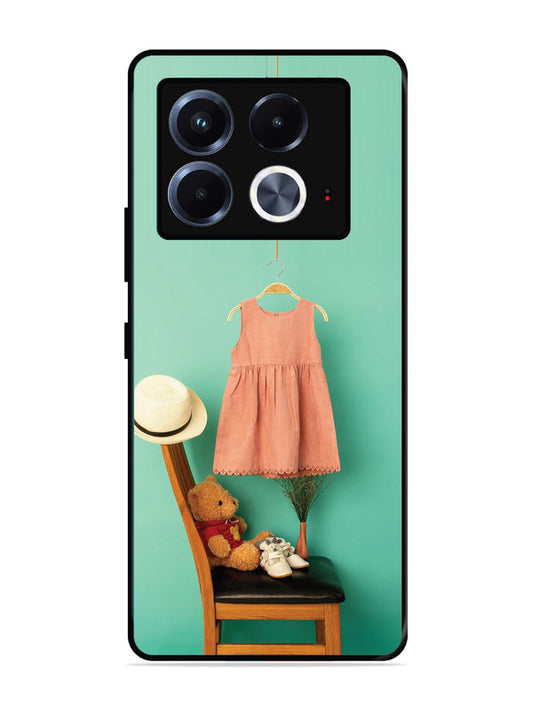 Infinix Note 40 5G Trendy dress for girl near toy bear