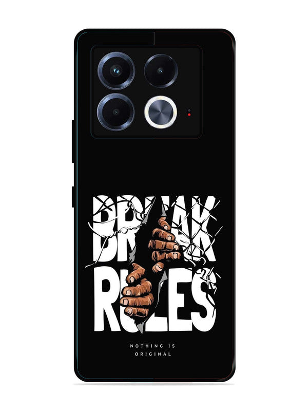 Infinix Note 40 5G Break Rules Gritty Typography Art