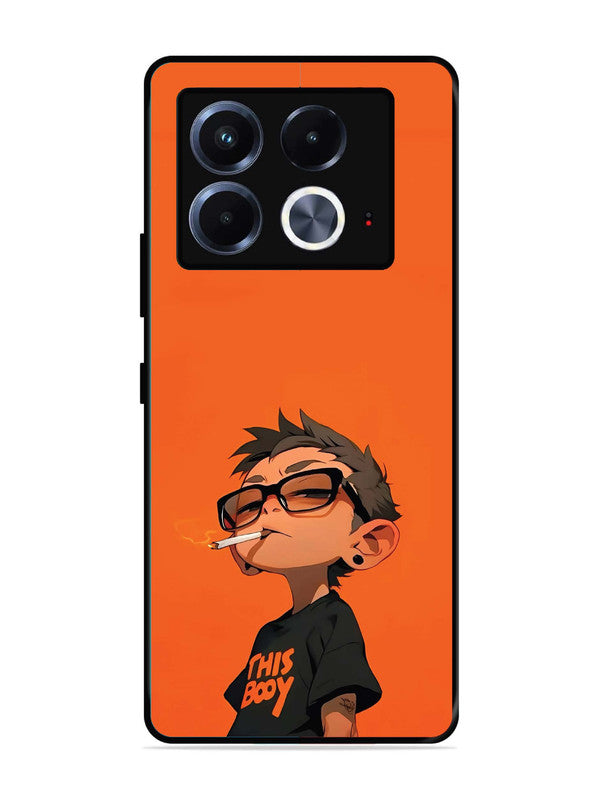 Infinix Note 40 5G Vibrant Orange Attitude Cartoon