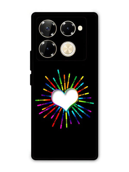 Infinix Note 40 Pro 5G Colourful Heart on Black
