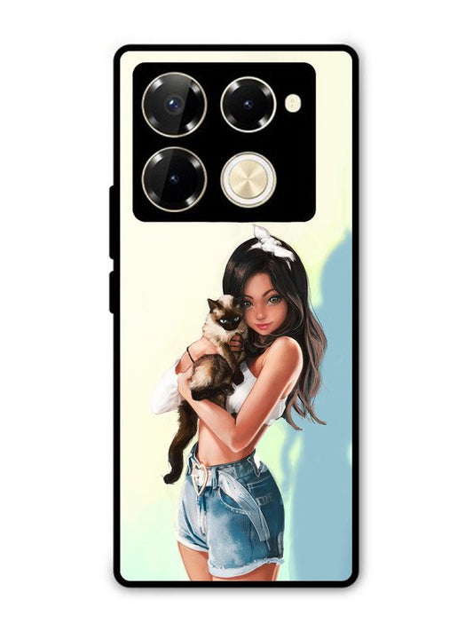 Infinix Note 40 Pro 5G Cute Girl with Cat