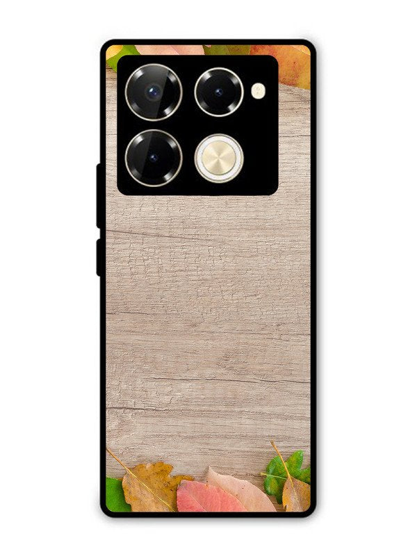 Infinix Note 40 Pro 5G Autumn Leafs On Wooden Table