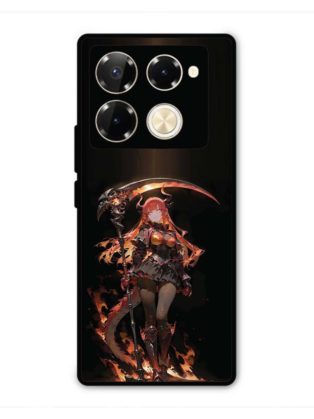 Infinix Note 40 Pro 5G anime-girl-sycthe-red-hair-horn