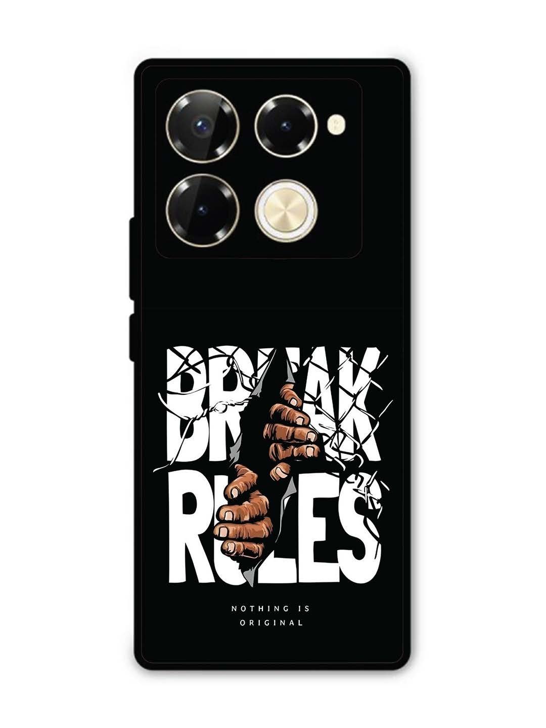 Infinix Note 40 Pro 5G Break Rules Gritty Typography Art