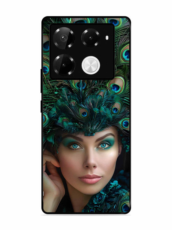 Infinix Note 40 Pro Plus 5G Girl with peacock feather Crown