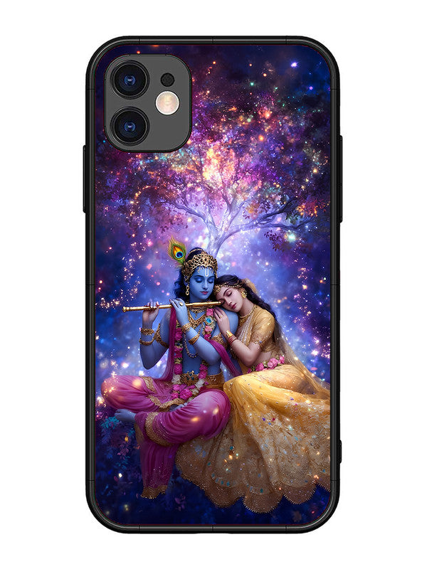 iPhone 11 | 2D Metal | Radha Krishna Enjoying Flute | IP-11-459