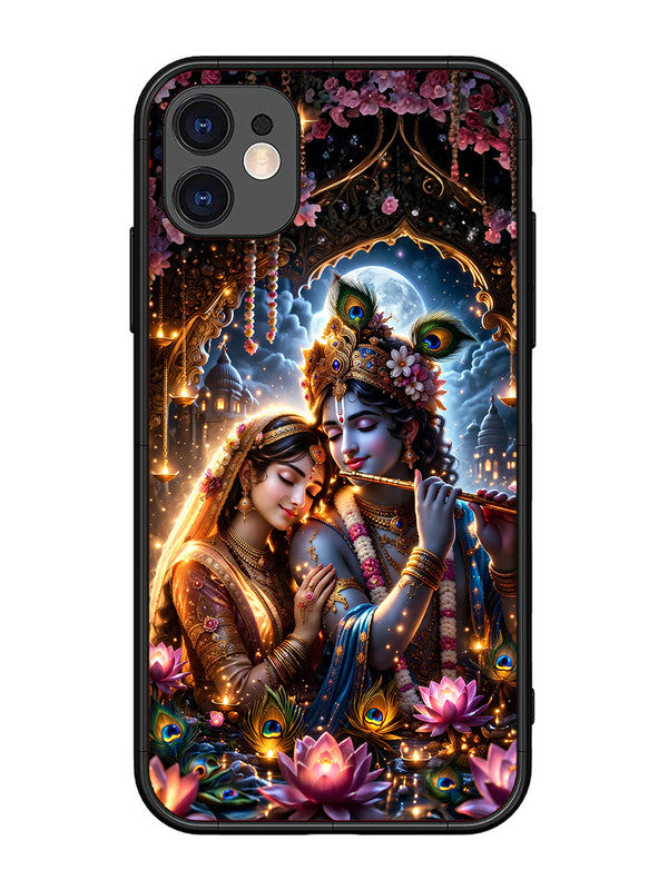 iPhone 11 | 2D Metal | Radha Krishna Enjoying Flute 2 | IP-11-461
