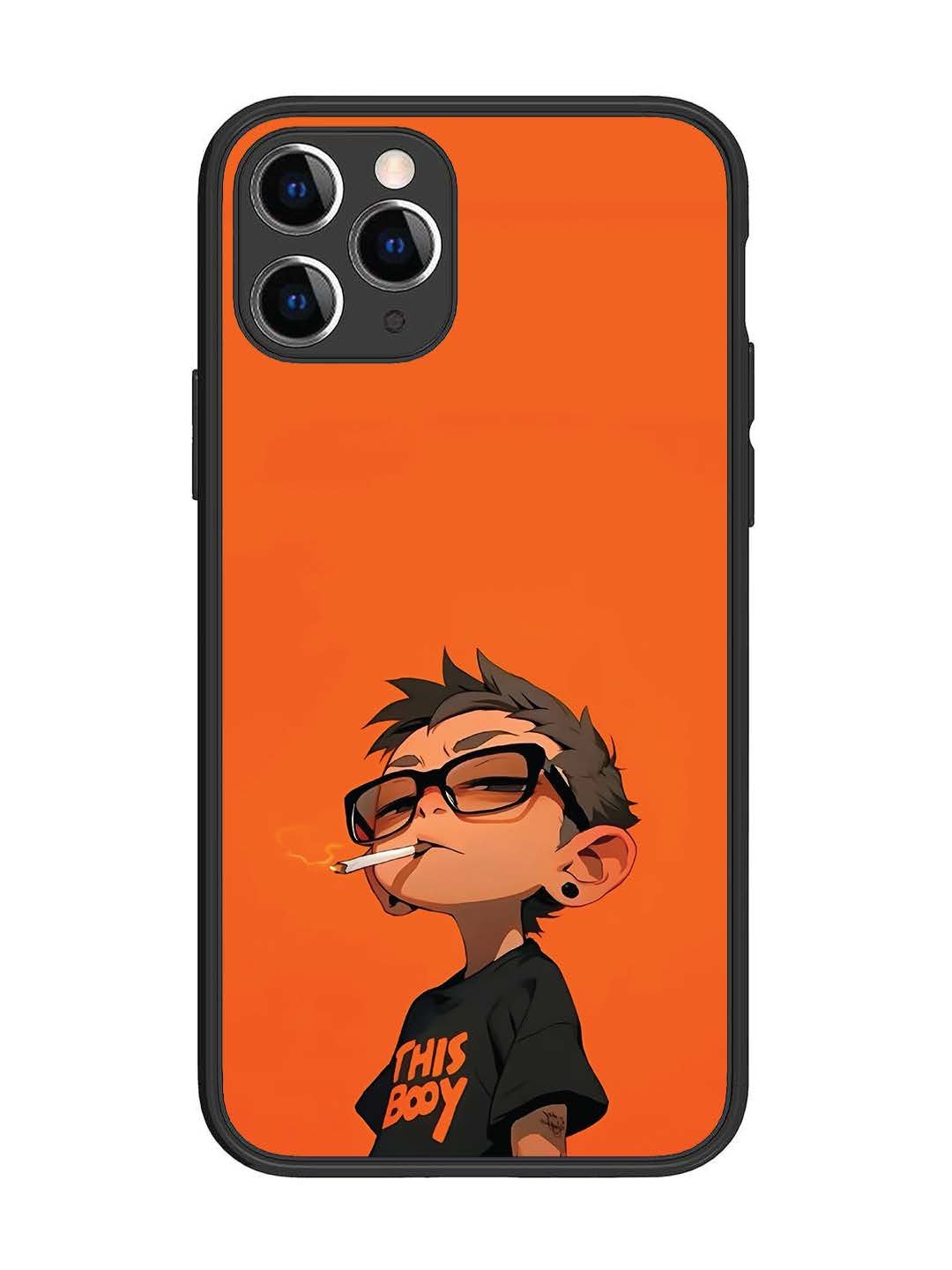 iPhone 11 Pro Vibrant Orange Attitude Cartoon
