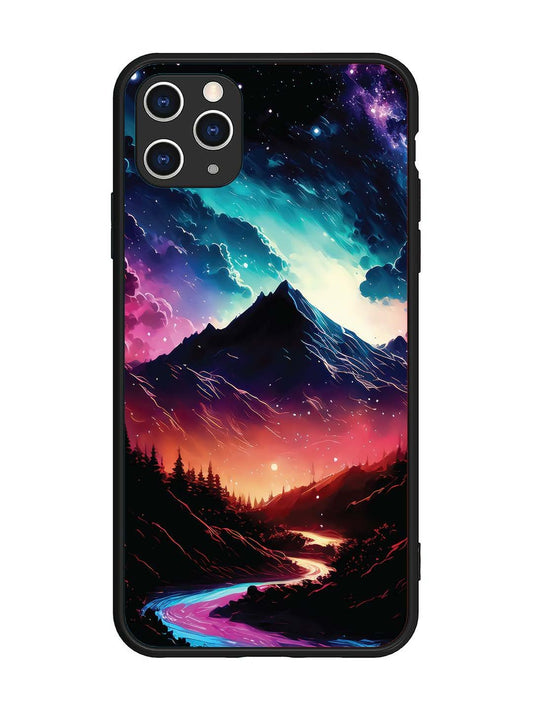 iPhone 11 Pro Max mountain-valley-Colorful-cloud-at-night