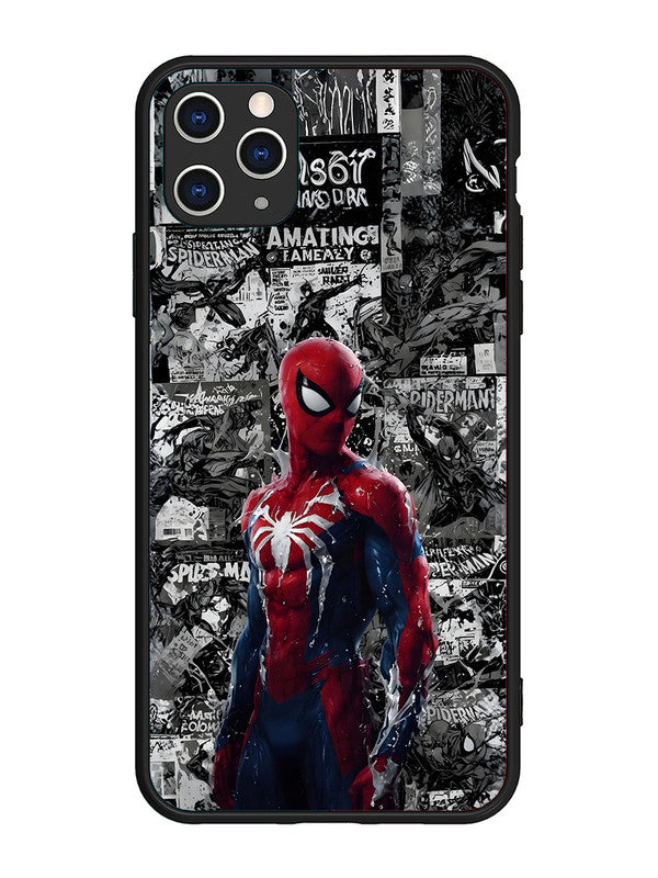 iPhone 11 Pro Max Spiderman Highlighted on News Paper