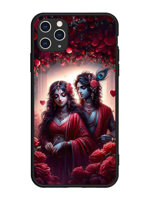 iPhone 11 Pro Max | 2D Metal | Couples in Red theme like Radha Krishna | IP-11PM-458