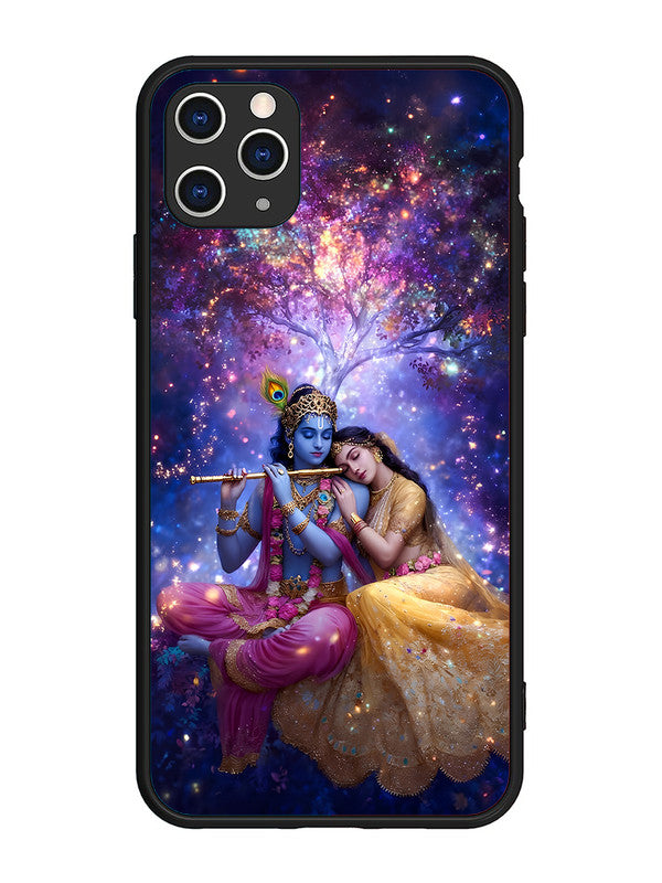 iPhone 11 Pro Max | 2D Metal | Radha Krishna Enjoying Flute | IP-11PM-459
