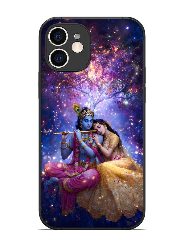iPhone 12 | 2D Metal | Radha Krishna Enjoying Flute | IP-12-459