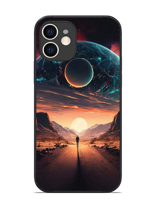iPhone 12 Sunset with space scene