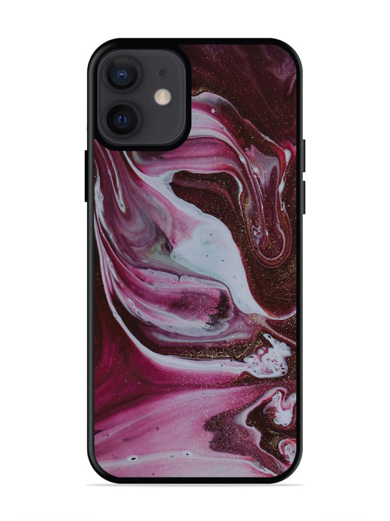 iPhone 12 Mini Pink And Golden Marble