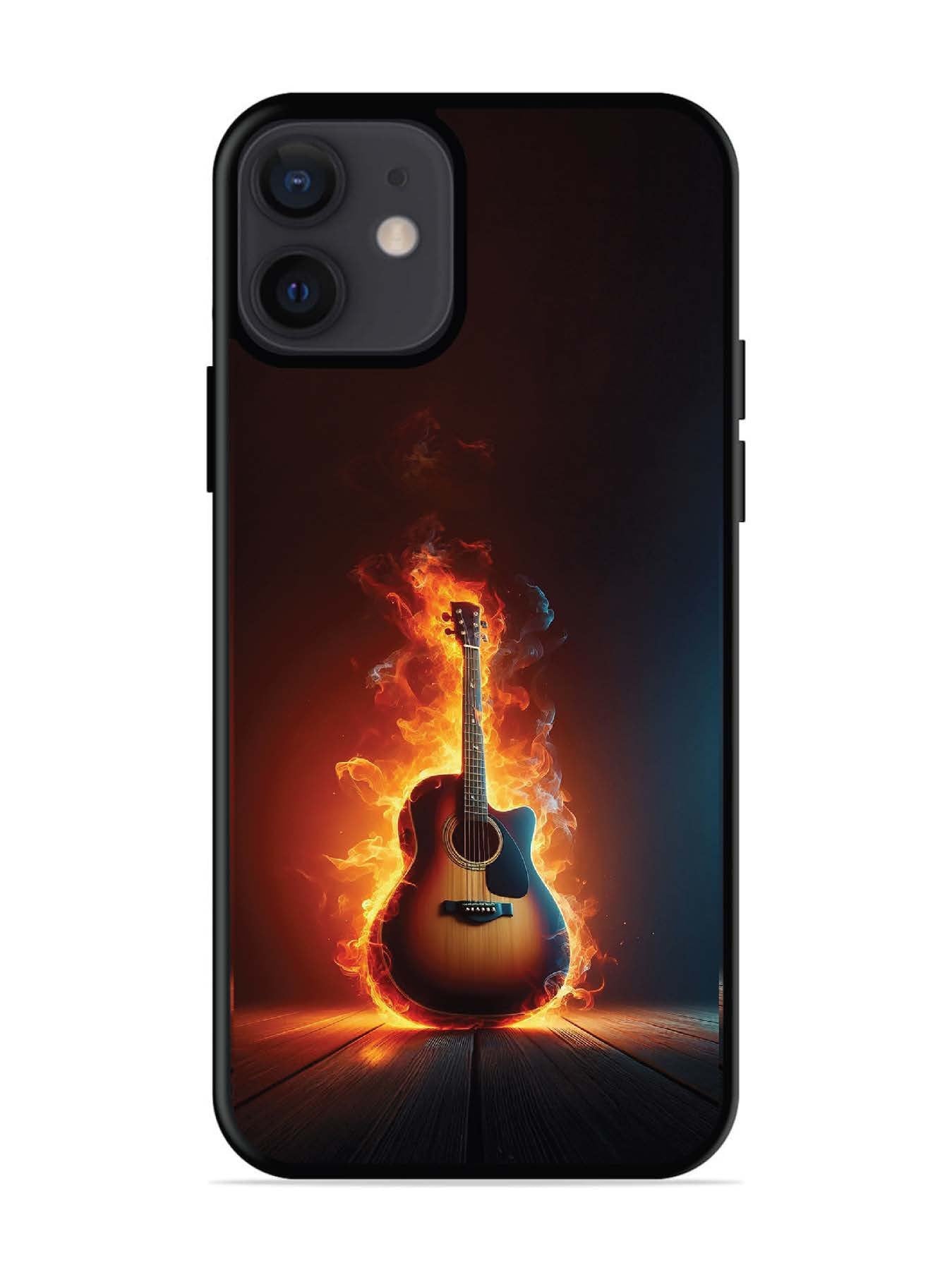 iPhone 12 Mini Fire Acoustic Guitar Stage Passion