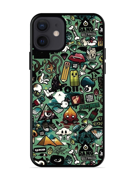 iPhone 12 Mini Pop Art Doodle Graffiti Collage