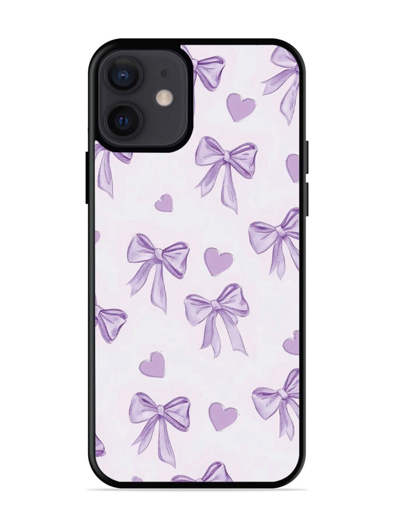 iPhone 12 Mini Bow Tie, Purple Hair Band