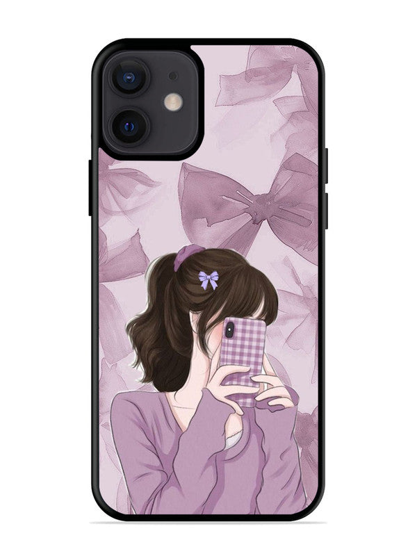 iPhone 12 Mini Pinky Girl taking selfie