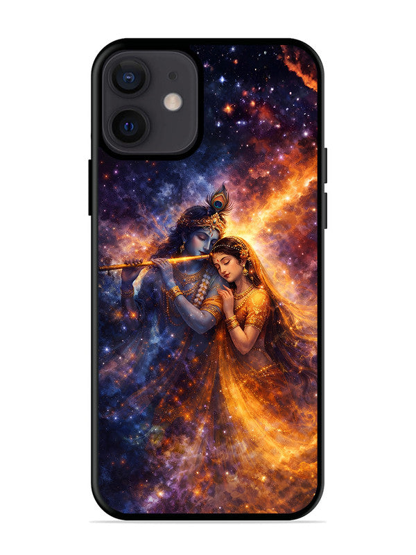 iPhone 12 Mini | 2D Metal | Radha Krishna Dancing on Flute | IP-12MN-456