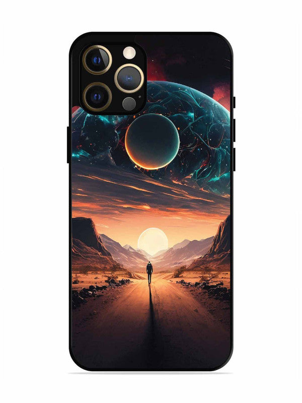 iPhone 12 Pro Max Sunset with space scene