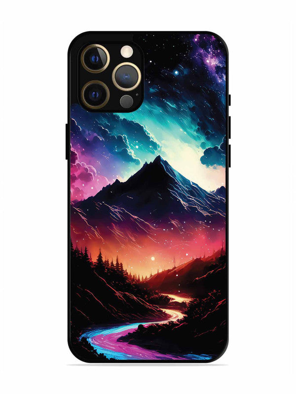 iPhone 12 Pro Max mountain-valley-Colorful-cloud-at-night