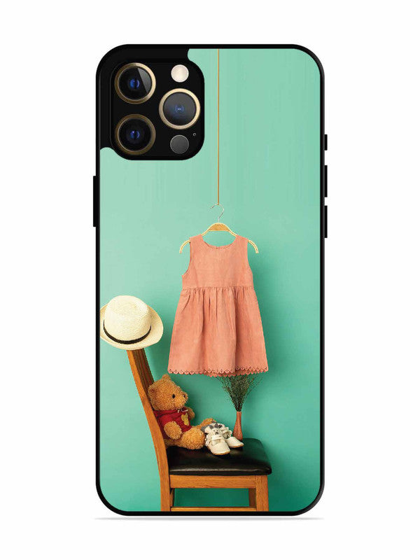 iPhone 12 Pro Max Trendy dress for girl near toy bear