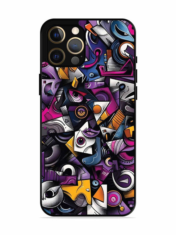 iPhone 12 Pro Max Abstract Geometric Graffiti Chaos