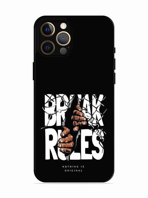 iPhone 12 Pro Max Break Rules Gritty Typography Art