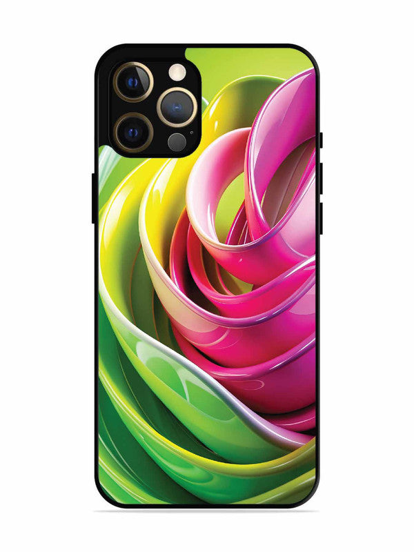 iPhone 12 Pro Max Vibrant Swirl Glossy Ribbon Art