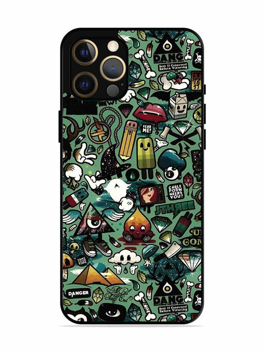 iPhone 12 Pro Max Pop Art Doodle Graffiti Collage