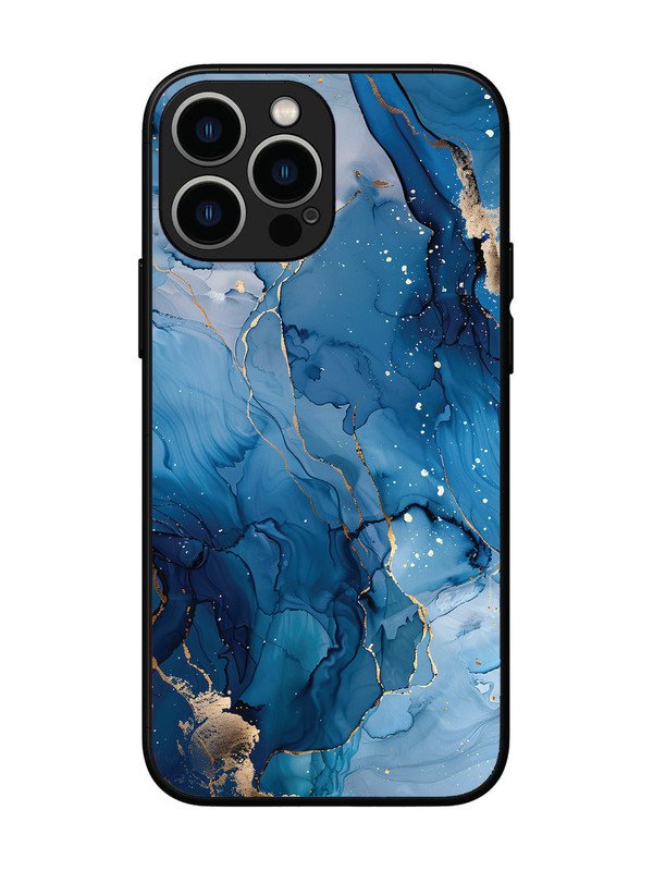 iPhone 13 Pro Max Oceanic Pattern with Golden Sprinkles
